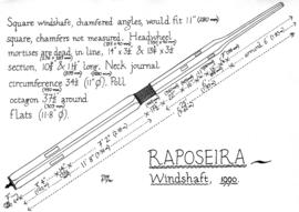 Detail of Raposeira tower mill windshaft, Algarve, Portugal