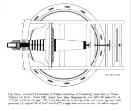"Cap frame, windshaft and brakewheel of William Hazledine of Shrewsbury's tower mill"