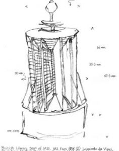 Leonardo da Vinci horizontal windmill design