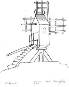 Medieval post mill, France