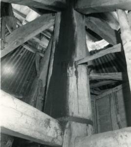 Wooden mill trestle, Moreton post mill