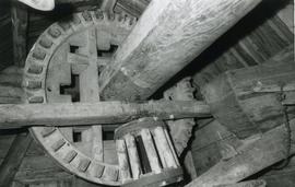 Brake wheel and lantern pinion in toe mill in Hailuoto, North Bothnia