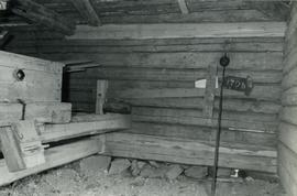 Tentering gear and weather cock in the museum magpie mill in Ypäjä, Häme