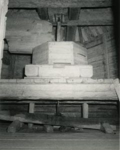 Stone chamber in Lakarinharju magpie mill in Virrat, Suomi