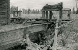 Log flume and sluice at Kytsoja watermill in Heavavesi, Savo