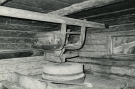 Stones and hopper in Kuru Parish Museum watermill, Häme