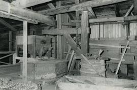Stone and crane in Kümajoki Farm watermill, Velaatta, Teisko, Häme