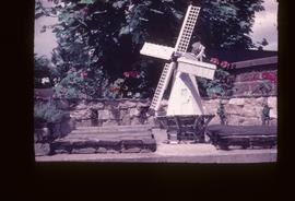Model smock mill in garden (probably FWG's)