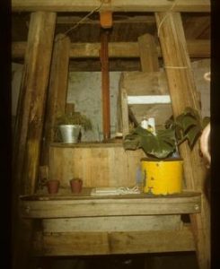 Interior of wind- or watermill