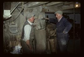 Millers talking inside, Ollerton Mill, Ollerton