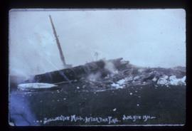 Wreckage after fire, Common Mill, Sullington