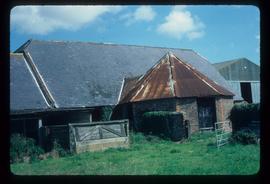 Unidentified building on farm with octagonal brick structure (horse mill?) Built on