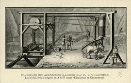 Horse turning wheel in slate works - 2