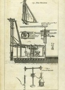Illustration of horse-powered pile engine