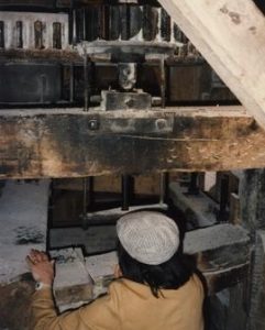 Stone nut in gear, Mapledurham Mill, Mapledurham