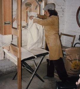Dressing machine spouts after separation, Mapledurham Mill, Mapledurham