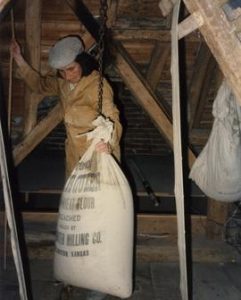 Grain arrived on the bin floor, Mapledurham Mill, Mapledurham