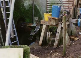 Wheel fully dismantled, Mapledurham Mill, Mapledurham