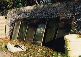 Six old elm paddles to be reused, Mapledurham Mill, Mapledurham