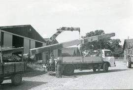 Unloading pitchpine, tower mill, Thelnetham