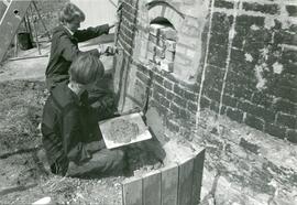 Repairing Brickwork, tower mill, Thelnetham