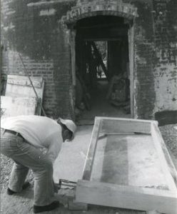 New door frame, tower mill, Thelnetham
