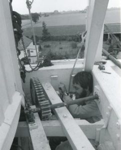 New fan gearing, tower mill, Thelnetham