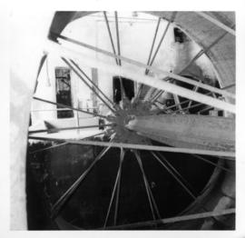 Glasshouses, waterwheel