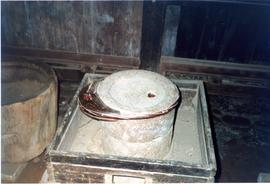 Photograph of a Japanese quernstone