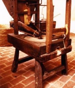 Photograph of a 1796 handmill, Denmark