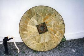 Photograph of a circular burrstone, Blennerville, Kerry, Ireland