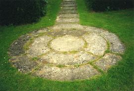 Photograph of a stone slab, Tyringham Park, Buckinghamshire