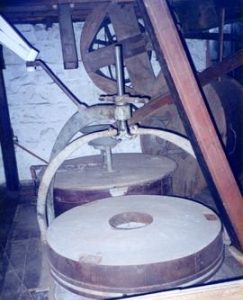 Photograph of French millstones in situ