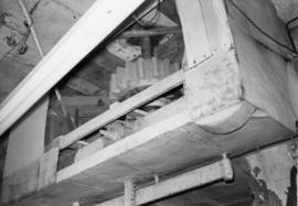 Stone nut and bridge tree hangers, tower mill, Thelnetham