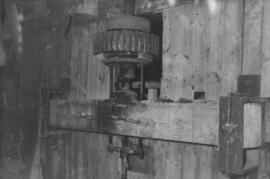 Stone nut and timber bridge tree, Heatherslaw Mill, Ford