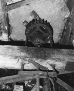 Stone nut and jack ring showing bridge tree, Fulwell Mill, Sunderland