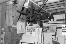 Meal floor showing bin and lay shaft, smock mill, Herne