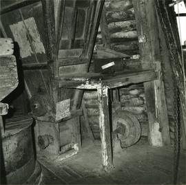 Meal bin and feed mechanism, Davison's Mill, Stelling Minnis