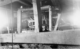 Wallower and auxiliary drive crown wheel, post mill, Chinnor