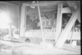 Wallower and auxiliary drive crown wheel, post mill, Chinnor