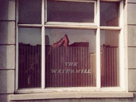 Window of Watermill public house, Canal Road Mill, Strood, Rochester