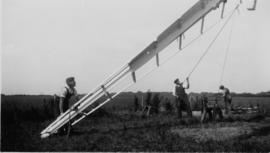 Raising the sweep, post mill, Chillenden