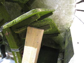 Damage to waterwheel, Mapledurham Mill, Mapledurham