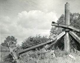 Old Weston Post Mill, remains of post