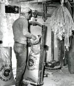 Weighing a sack, Burgh-next-Aylsham, Norfolk