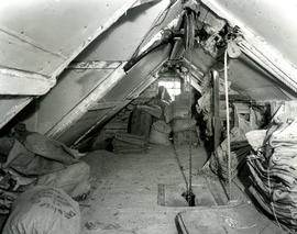 Woodbridge Tide Mill, Suffolk, sacks stored in roof