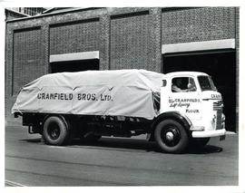 Truck in front of depot
