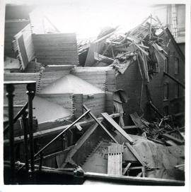 Bomb damage sustained by Cranfield's Mill during World War II