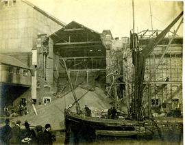 Wall collapse of grain silo for Cranfield's Mill