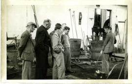 Guests being shown the workshop